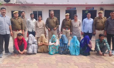 महिलाओ के साथ हुई चैन लूट की वारदातो का पुलिस ने पर्दाफाश कर 6महीला ,2 अभियुक्तो को किया गिरफ्तार