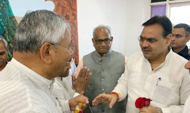 सीएम भजन लाल शर्मा पहुंचे जोधपुरः हुआ भव्य स्वागत।