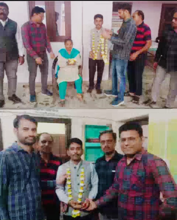 देवीकंवर के साथ साथ भगवानसिंह का किया बहुमान
