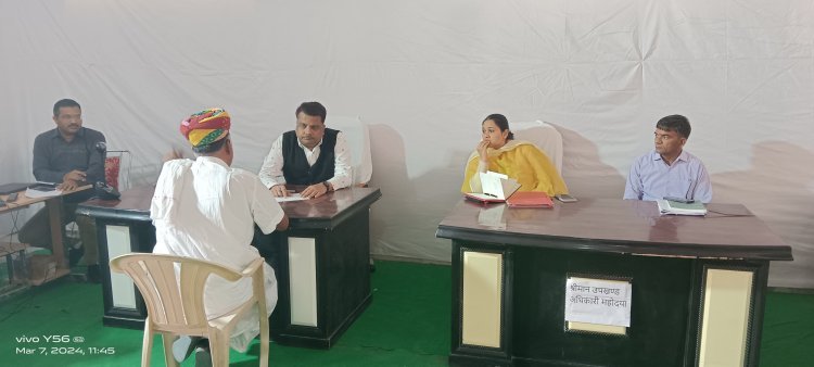 ग्राम पंचायत स्तरीय जनसुनवाई आमजन की समस्याओं को सुनकर दिए निराकारण के निर्देश
