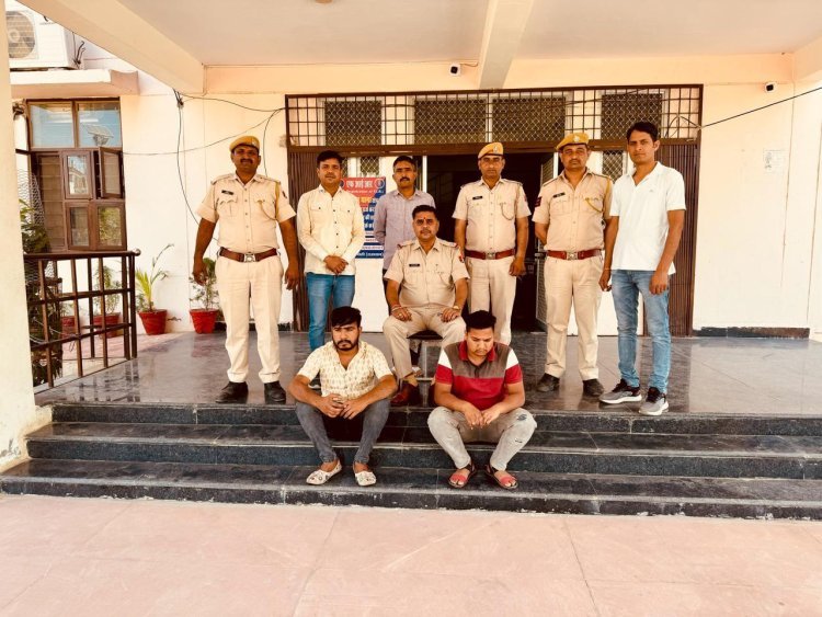 पाली-बगड़ी नगर थाना क्षैत्र मे किसानों की फसल रायड़ा (अनाज) चोरी के 02 आरोपी को पुलिस ने किया गिरफ्तार।