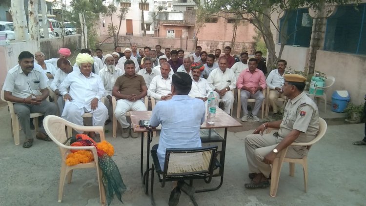 बगड़ी नगर थाना क्षैत्र के कंटालिया चौकी में सीएलजी बैठक आयोजित कि गई।