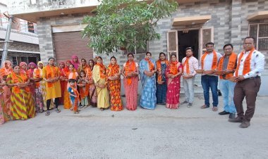 हर घर पक्षियों के लिए परिंडे अभियान के तहत पक्षियों के लिए  लगाए परिंडे