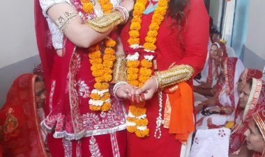 मिस गोडवाड़ रही भावना सोनी ने राधा  पदमां जाट ने श्री कृष्णा का मनमोहक रूप वेश धारण किया  रंगा रंग नृत्य प्रस्तुत कर गुलाल उड़ाई