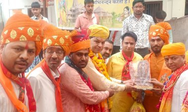 रामनवमी शोभायात्रा का हुआ स्वागत