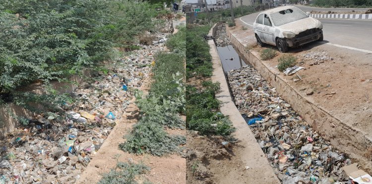 नगर परिषद की सफाई व्यवस्था की खुल रही पोल, शहर के वार्ड 3 में नाले भरे कचरे से लोग परेशान