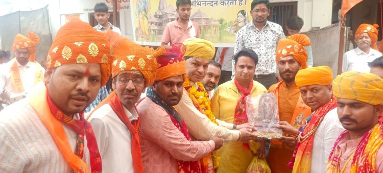 रामनवमी शोभायात्रा का हुआ स्वागत