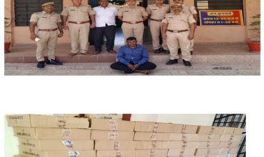60 कार्टून शराब सहित पुलिस ने आरोपी को किया गिरफ्तार