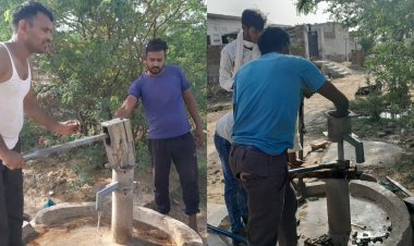 खबर का हुआ असर.. जलदाय विभाग की टीम ने सुधारा हैंडपंप दूर हुई पेयजल की किल्लत
