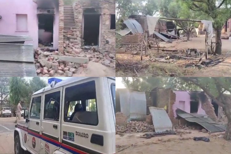 गर्भवती महिला से दुष्कर्म और हत्या के मामले में ग्रामीणों ने आरोपियों के घरों में की तोडफोड़, लगाई आग