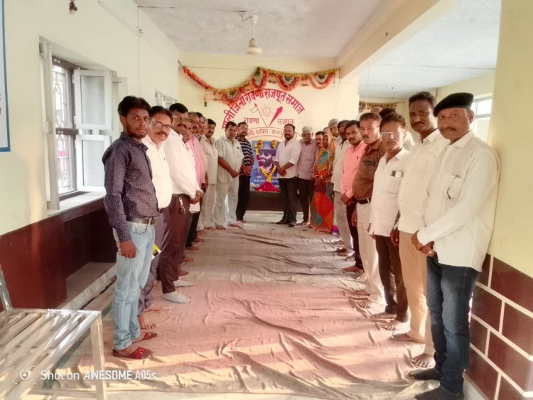 पाली जिला रावणा राजपूत समाज के बैनर तले आनन्दपाल सिहं सांवराद की सातवी पुण्यतिथि कि श्रद्धाजंली अर्पित
