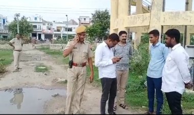 जलदाय विभाग की टंकी पर चढ़े छात्र नेता मौके पर पहुंची पुलिस