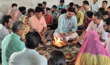 घुमंतू जाति छात्रावास में वैदिक मंत्रों एवं यज्ञ से नवीन सत्र का किया शुभारंभ