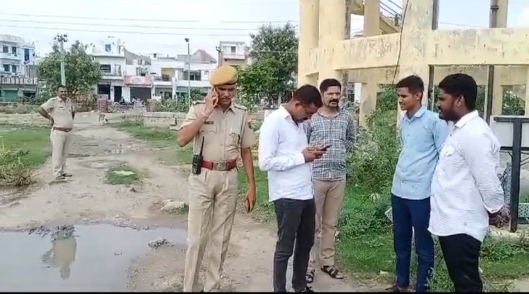 जलदाय विभाग की टंकी पर चढ़े छात्र नेता मौके पर पहुंची पुलिस