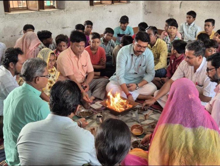 घुमंतू जाति छात्रावास में वैदिक मंत्रों एवं यज्ञ से नवीन सत्र का किया शुभारंभ