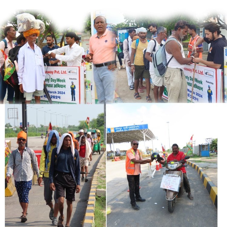 पैदल यात्री को दुर्घटना से बचाने के लिए 3लाख से अधिक रेडियम स्टिकर लगाकर लोगो को किया जागरुक
