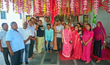 मंगल गीतो कि धुन से गूंजा खोडिया बालाजी मंदिर- भक्तो ने चढाई ध्वजा