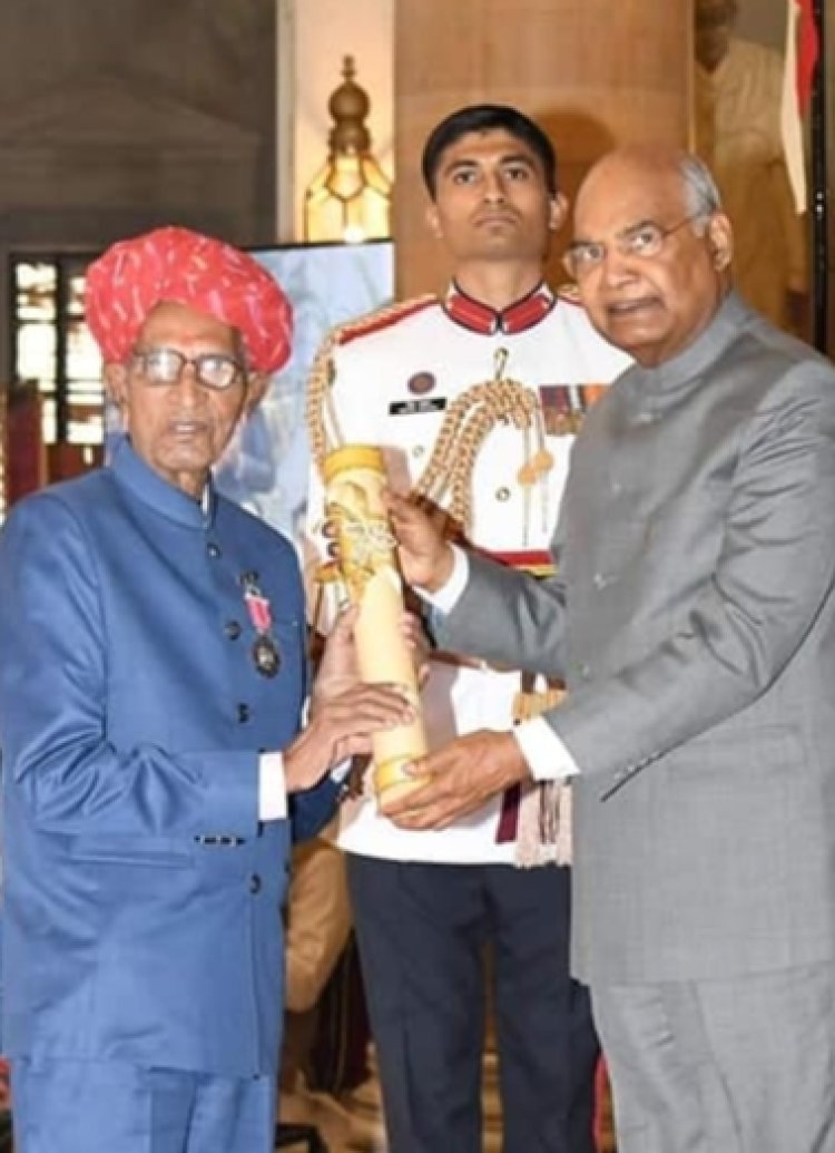 Shekhawat was awarded the first Padma Shri award from Pali district his last rites will be held today