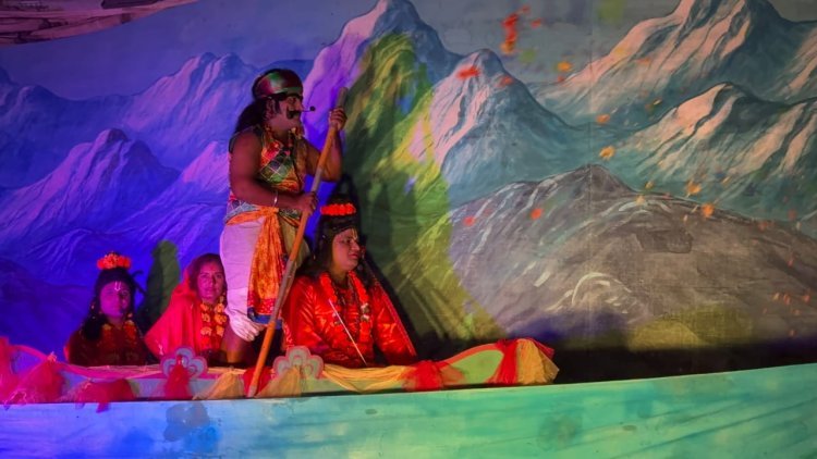 संगीतमय राम लीला केवट ने श्री राम को नाव से गंगा पार कराई