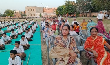 चांदपोल क्षेत्र में हुआ पथ संचालन एवं शस्त्र पूजन