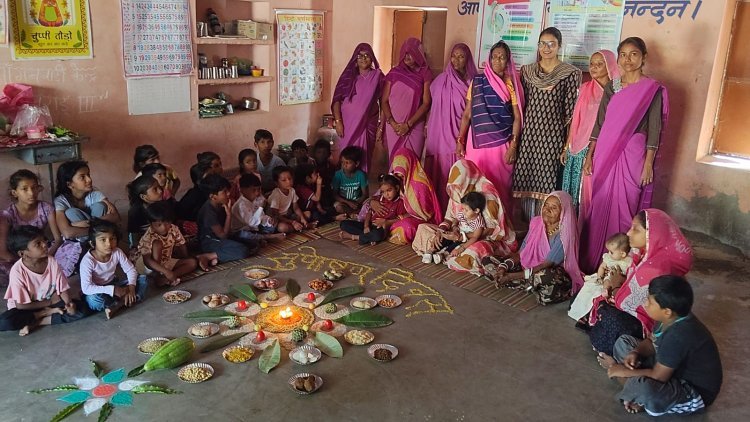 सवराड में आंगनवाड़ी केन्द्र पर मनाया सुपोषण दिवस