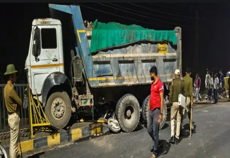 डंपर ने युवक को कुचला हुईं मौत 