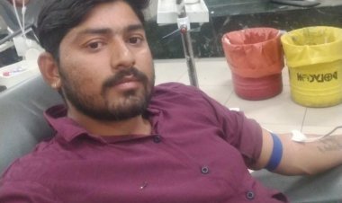 गोयल जी ब्लड फाउंडेशन टीम राजस्थान के अध्यक्ष रोहिताश बैरवा ने 81वीं बार किया स्वैच्छिक रक्तदान