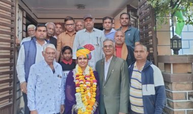 न्यायिक सेवा में चयन हुई रेणू सिंगाड़िया का किया स्वागत