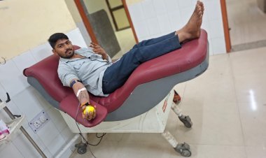 गोयल जी ब्लड फाउंडेशन के अध्यक्ष रोहिताश दौसा ने किया 82वीं बार  किया स्वैच्छिक रक्तदान