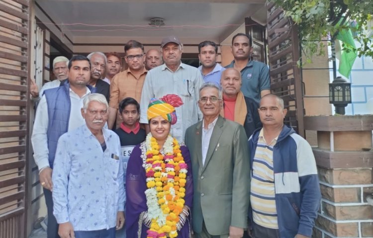 न्यायिक सेवा में चयन हुई रेणू सिंगाड़िया का किया स्वागत