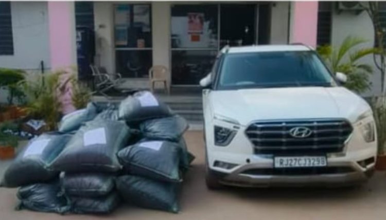 अवैध डोडा चुरा सहित कार जप्त