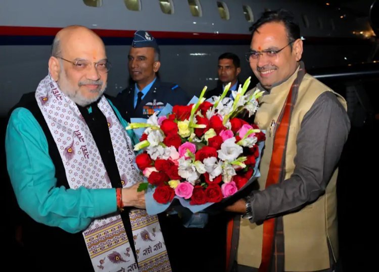 केंद्रीय गृह मंत्री अमित शाह का जोधपुर आगमन मुख्यमंत्री ने की अगवानी