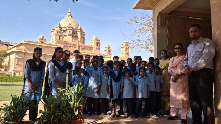 बच्चो ने उम्मेद भवन पैलेस म्यूजियम का किया भ्रमण 