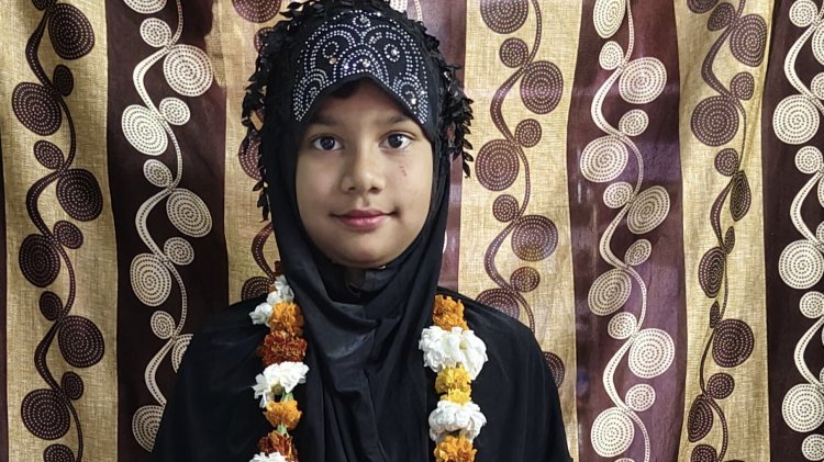 सात साल की हुजैफा ने रखा पहला रोजा