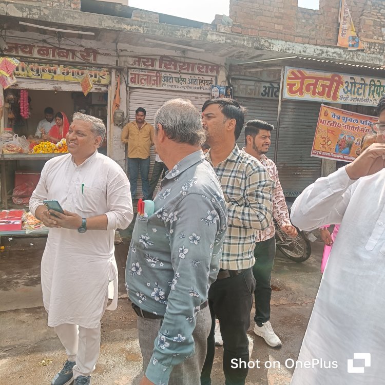 नव विक्रम संवत पर तिलक लगाकर किया स्वागत