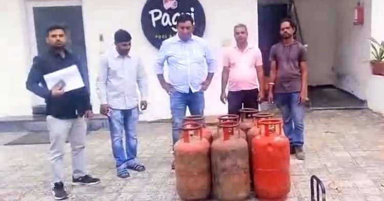 रसद टीम ने रिसोर्ट से 07 सिलेंडर किए जब्त