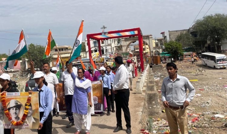 मेरा भारत - मेरी जिम्मेदारी थीम पर पदयात्रा आयोजित*