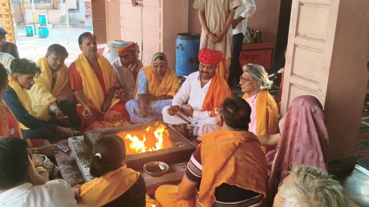 सवराड़ बायोसा धाम में नवदिवसीय यज्ञ पूर्ण अवती के साथ सम्पन्न 