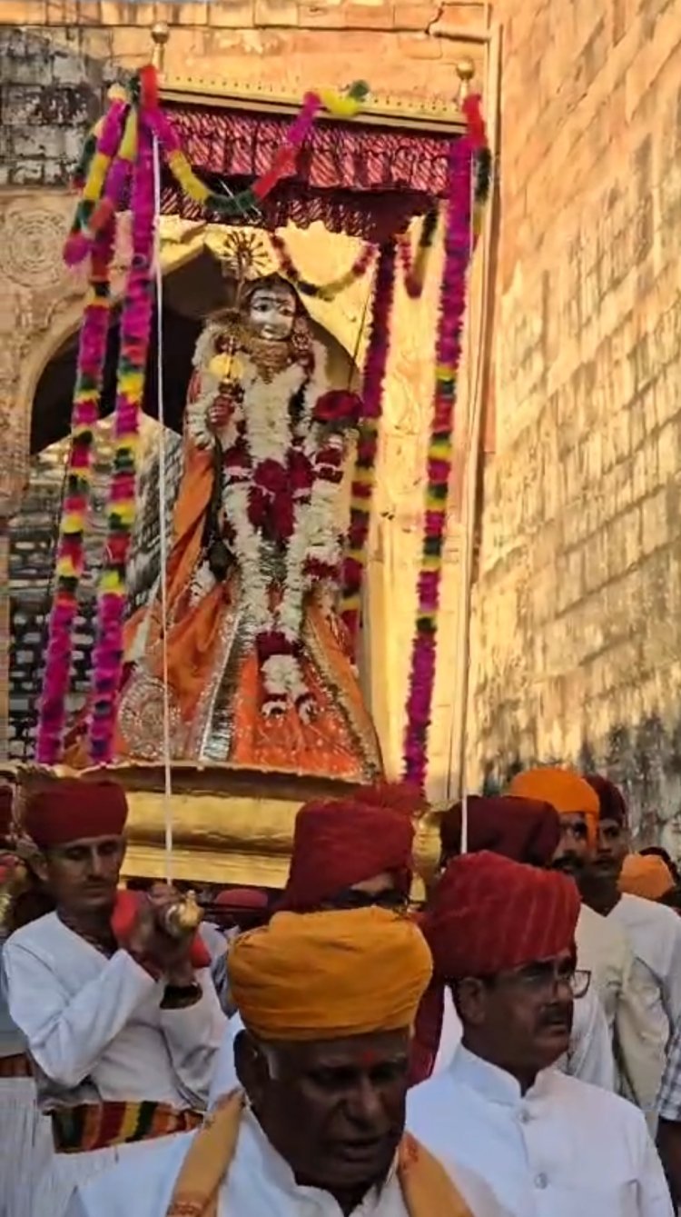 भोलावणी मेले का आयोजन गंवर  माता की निकली  सवारी