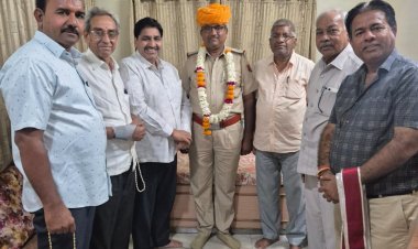 सहायक उपनिरीक्षक बने शर्मा का हुआ स्वागत