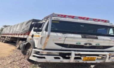 अवैध बजरी से भरा ट्रक जब्त एक गिरफ्तार 