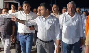 जोधपुर जिला कलेक्टर पहुंचे मांडियाई खुर्द मुख्यमंत्री के दौरे की देखी व्यवस्थाए 