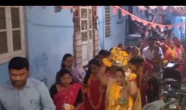 कोटेश्वर महादेव मंदिर प्राण प्रतिष्ठा के तहत निकली कलश यात्रा