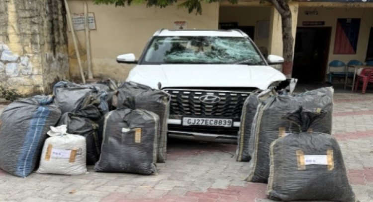 187.700 किलोग्राम अवैध डोडा पोस्त बरामद कर कार को किया जब्त      