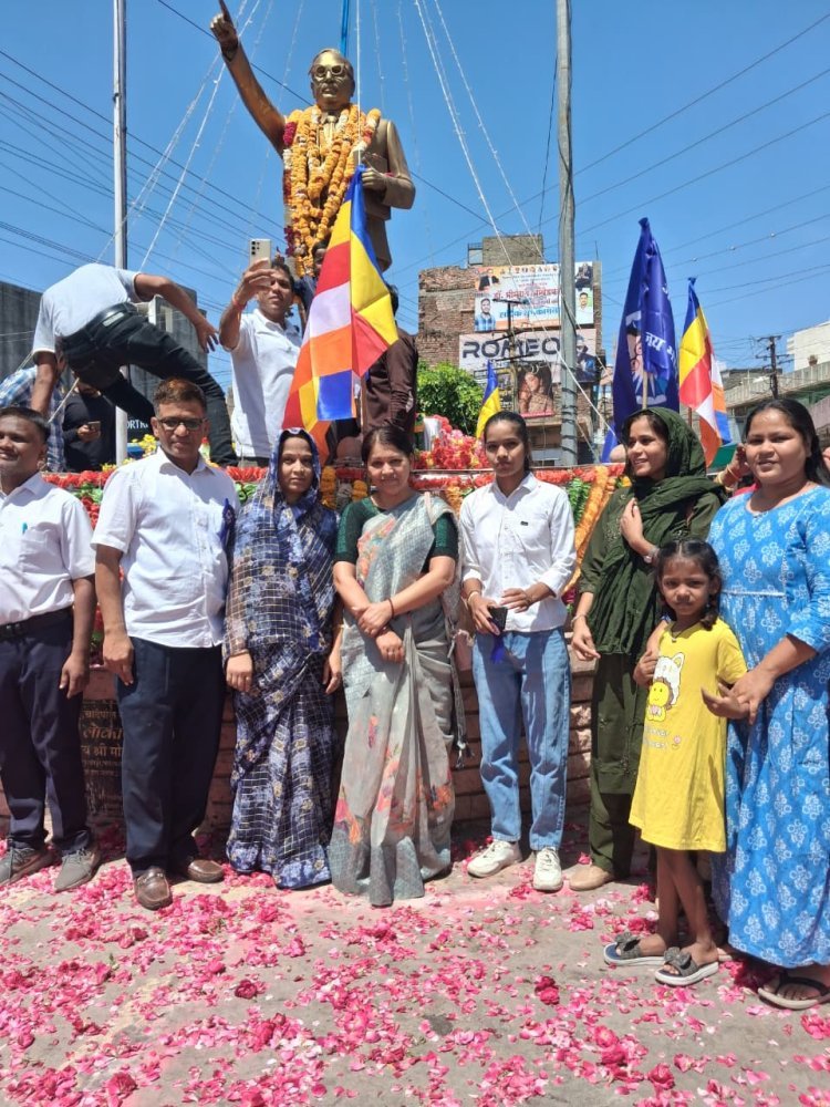 डॉ भीमराव अंबेडकर जयंती हर्षोल्लास पूर्वक मनाई 