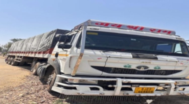 अवैध बजरी से भरा ट्रक जब्त एक गिरफ्तार 