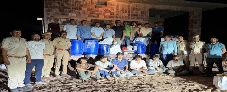 अवैध हथियार व  भारी मात्रा में अवैध मादक प्रदार्थ बरामद 6गिरफ्तार