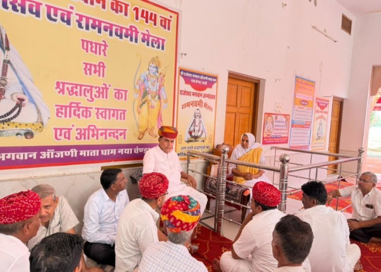 मंत्री पटेल ने रोहट के चेन्डा कार्यक्रम स्थल का लिया जायजा