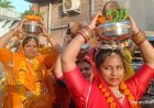 गणेश प्रतिमा प्राण प्रतिष्ठा उत्सव में निकाली जलयात्रा