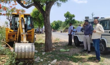 बगड़ी मे वर्षों से विवादित अतिक्रमण हटाया
